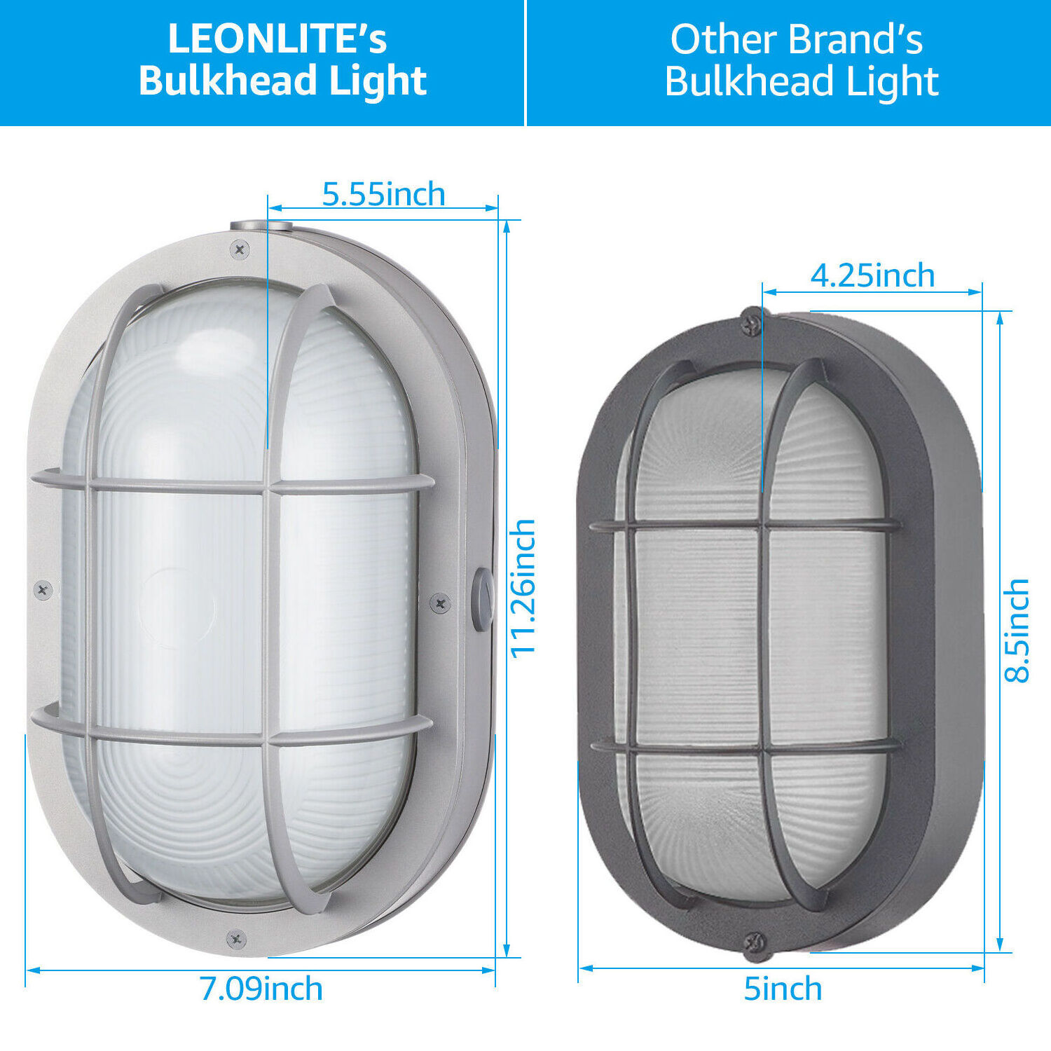 Outdoor Round LED Bulkhead Light IP68 Moisture-proof waterproof Surface Mounted Ceiling Light 20W Oval Bulkhead LED Wall Lamp