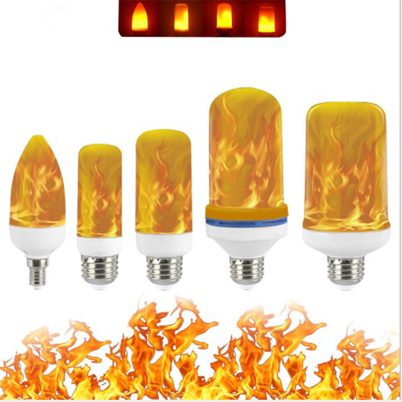 E27/E26/E14/E12/B22 gravity sensing simulation flame led light Christmas atmosphere KTV/Bar decorative flickering flame bulb