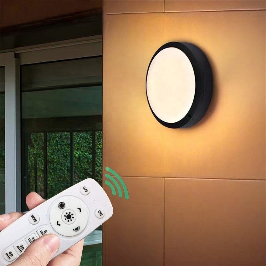 18W Radar Motion Sensor Waterproof Outdoor Ceiling Light with Remote LED Balcony Porch Lighting aluminum Dimmable led wall light