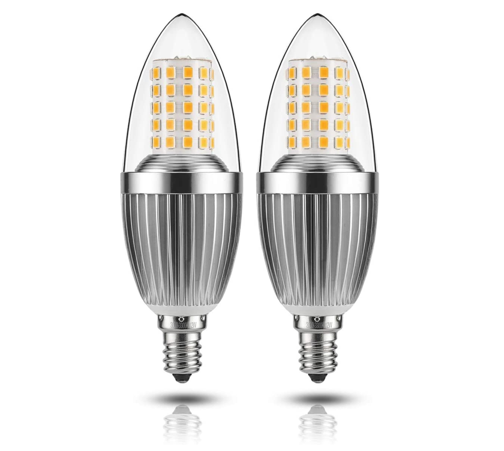 Home Decoration Flicker Free Crystal Chandelier Light Source Dimmable E14 E26 E2712W LED Candle Bulb