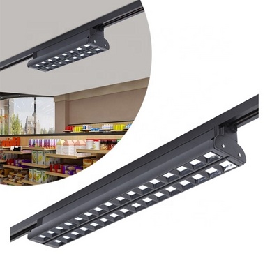 Commercial LED Long Strip Track Lights For Supermarket Clothing Store Ceiling Lighting 220V Adjustable 30W Shelf Rail Spotlight