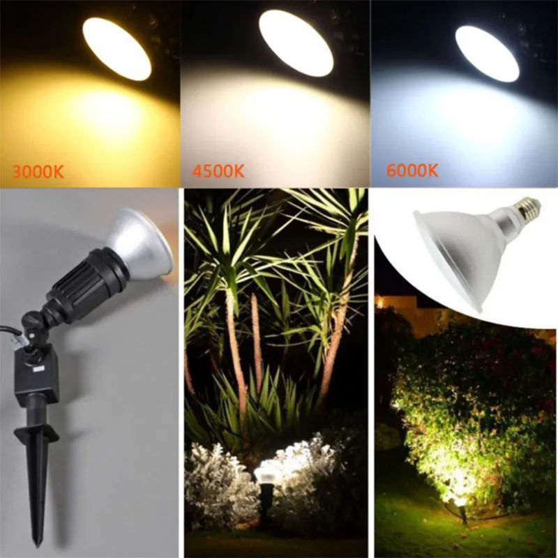 RGBW IP65 waterproof Par38 spot light 3CCT 85-265V 18W 20W E27 spotlight red green blue PAR20 PAR30 remote control LED spotlight