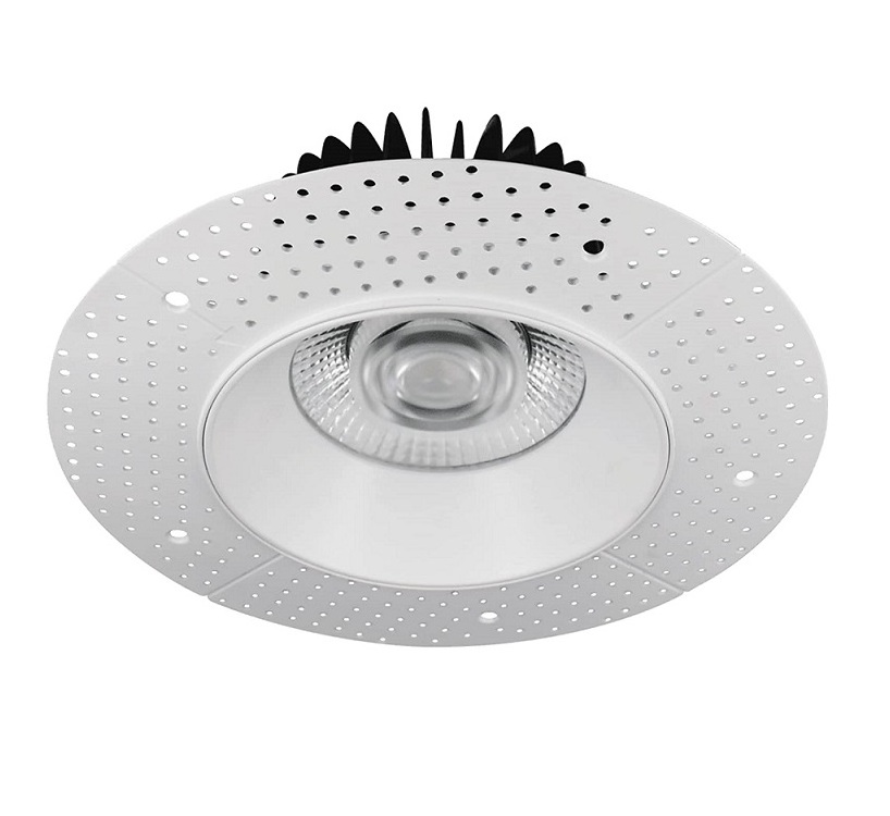 3.5in/4in/6in Borderless Round White Downlight COB 12W 15W Embedded Ceiling Light 5CCT Dimmable Square Black LED Down Light