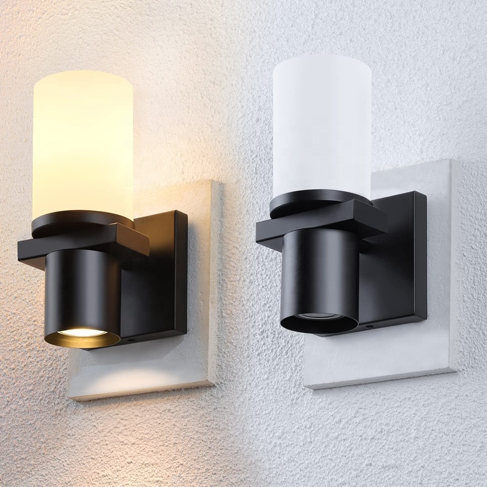 Black Modern LED Wall Sconce Indoor E26 Bulbs 3000K Up and Down Wall Lights For Living Room Bedroom Hallway Bathroom Vanity Lamp