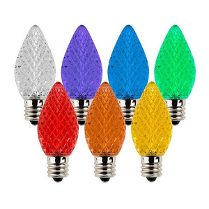 IP65 waterproof C7 C9 E12 strawberry light bulb outdoor colorful holiday LED string light 110V Christmas tree decorative bulbs