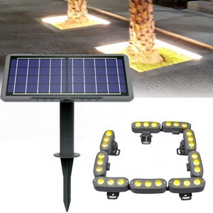 Foldable Solar Tree Palm light DC24V Outdoor Waterproof LED Landscape Garden Decoration Linkable Coconut Tree Lighting