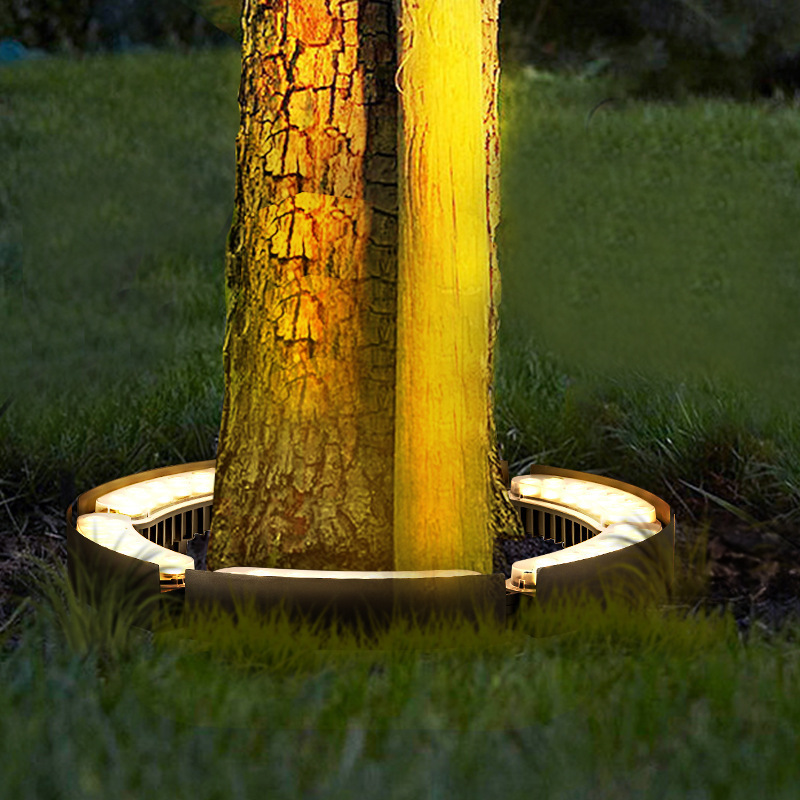 Solar tree hugging light DC24V outdoor waterproof LED landscape decoration can ring tree lighting