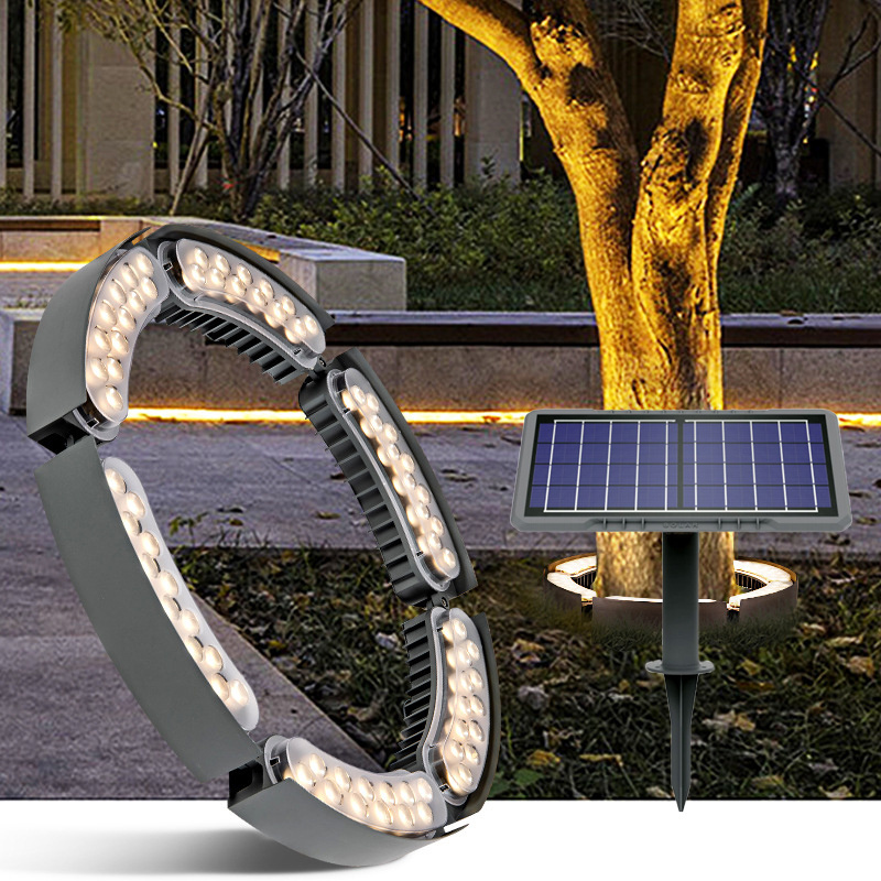 Solar tree hugging light DC24V outdoor waterproof LED landscape decoration can ring tree lighting