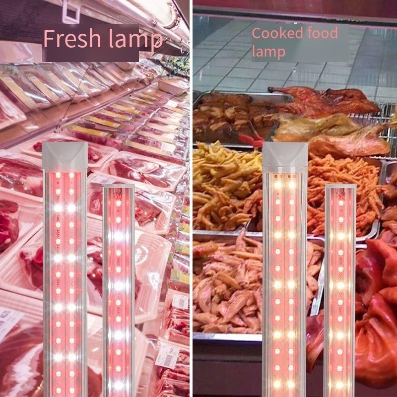 LED fresh light Single row vegetables fruit seafood tube light market deli lamp supermarket pork light