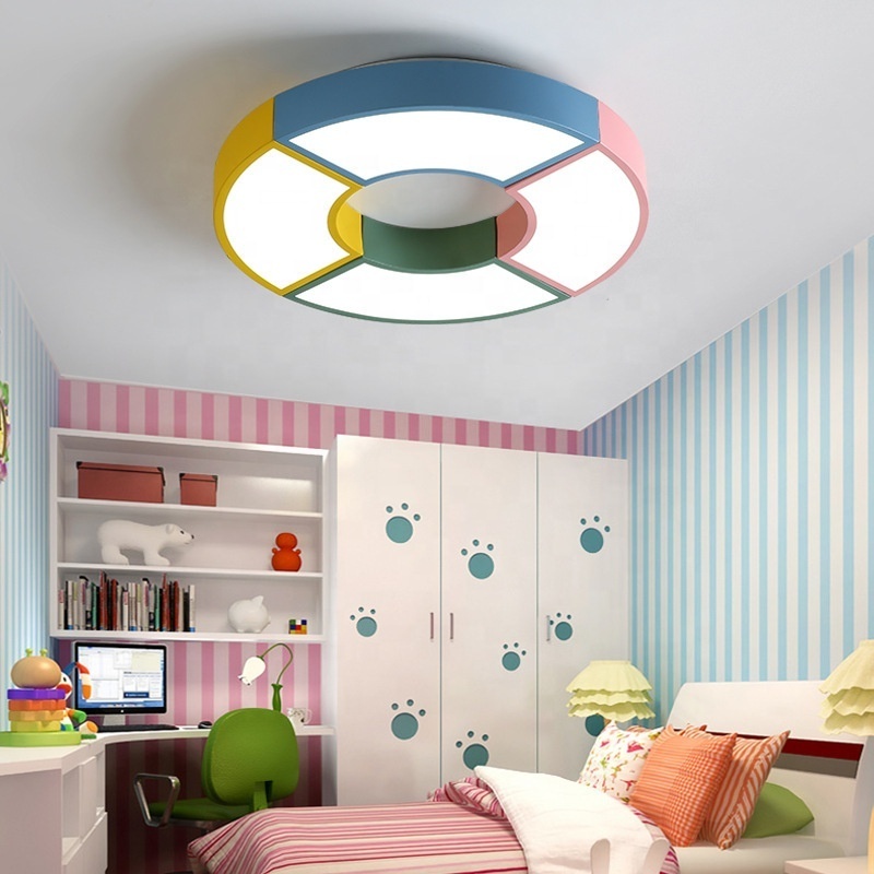 50cm Children's room ceiling light Macaron colorful windmill lamp kindergarten hall lamps LED windmill ceiling lamp