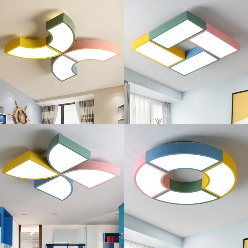 50cm Children's room ceiling light Macaron colorful windmill lamp kindergarten hall lamps LED windmill ceiling lamp