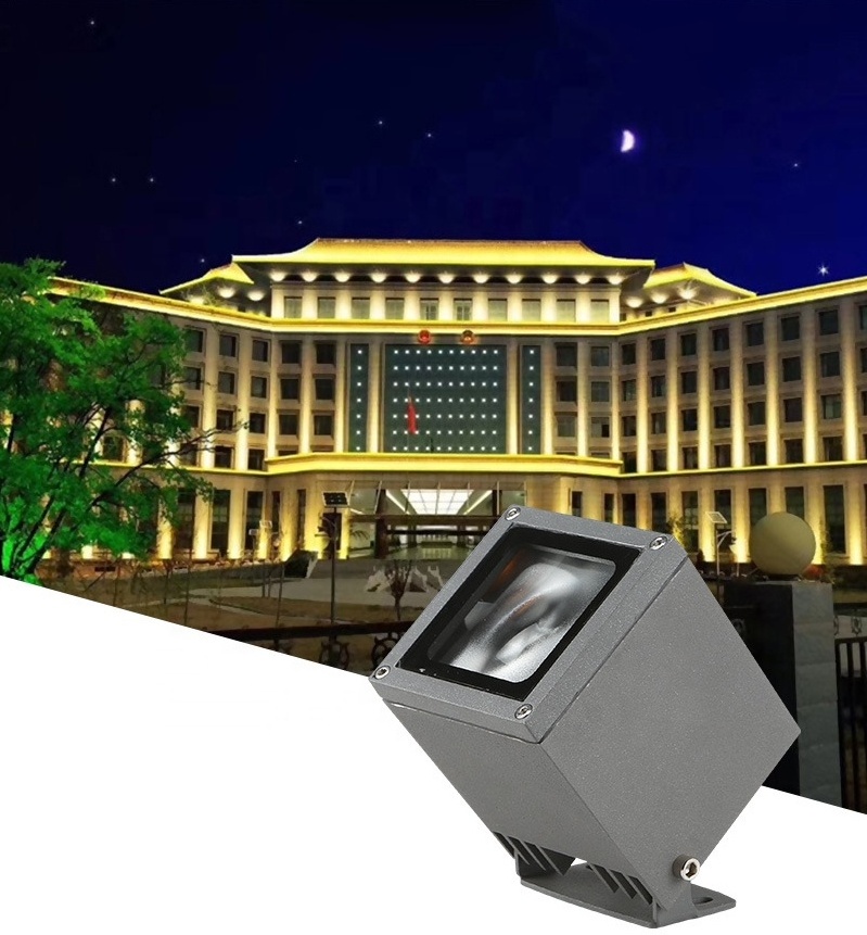 Outdoor architectural landscape lighting 10W dmx facade led wall washer spotlight AC220V warm white dimmable exterior floodlight