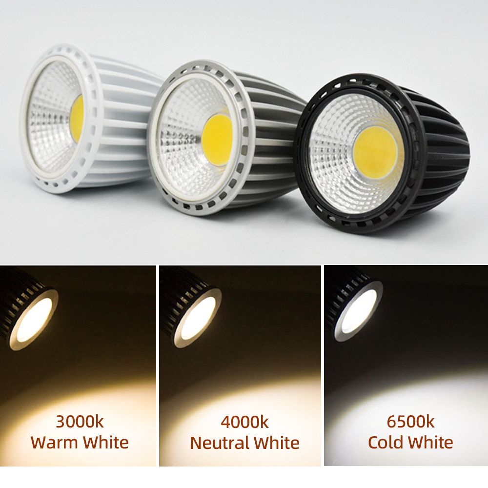 Indoor MR16 GU10 GU5.3 12v LED Spotlight COB Bulb Dimmable Lighting Fixture 3W 5W 7W Die Casting Aluminum Spot Light