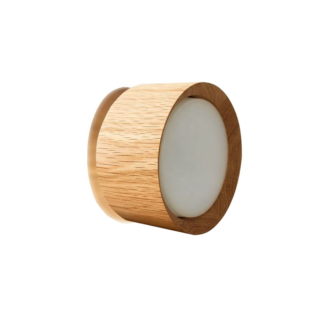 5W wood grain magnetic LED wall light removable 360 degree rotation USB charging 3 Brightness adjustable reading wall light