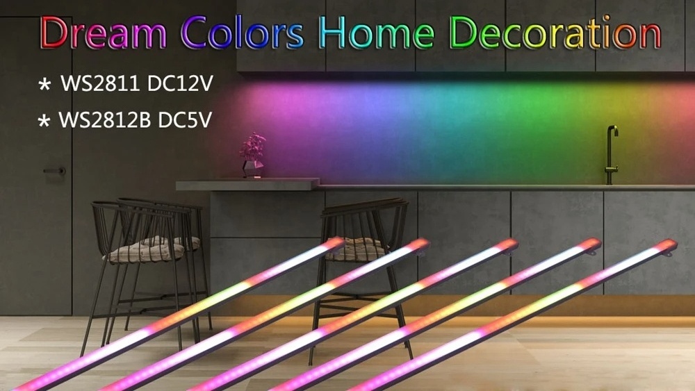 RGB hard aluminum LED strip Light DC5V Living room landscape light kitchen lighting colorful Led Cabinet Lamp