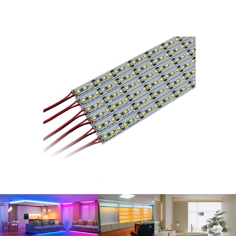 LED rigid strip light SMD 5050 5630 5730 RGB color ultra-thin LED hard aluminum profile 60leds/m 4mm side light bar