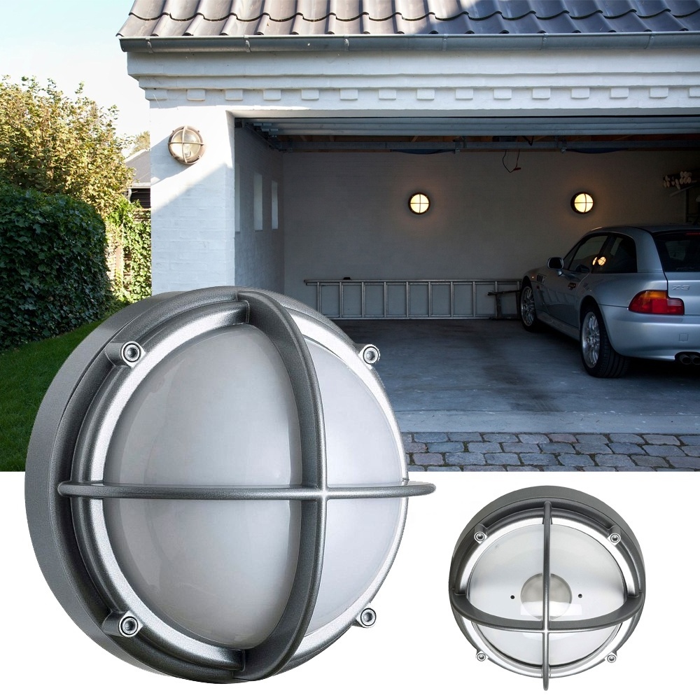 Outdoor Round LED Nautical Bulkhead Light Flush Mount for Wall or Ceiling 15W Aluminum Wall Sconce For tunnel Garage Doorway