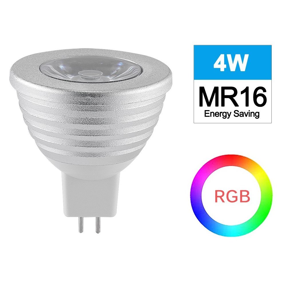 Recessed small ceiling light MR11 foco led bulb color changing 12v 4w RGB remote control MR16/GU10/E27/E14/GU53 mini spot light