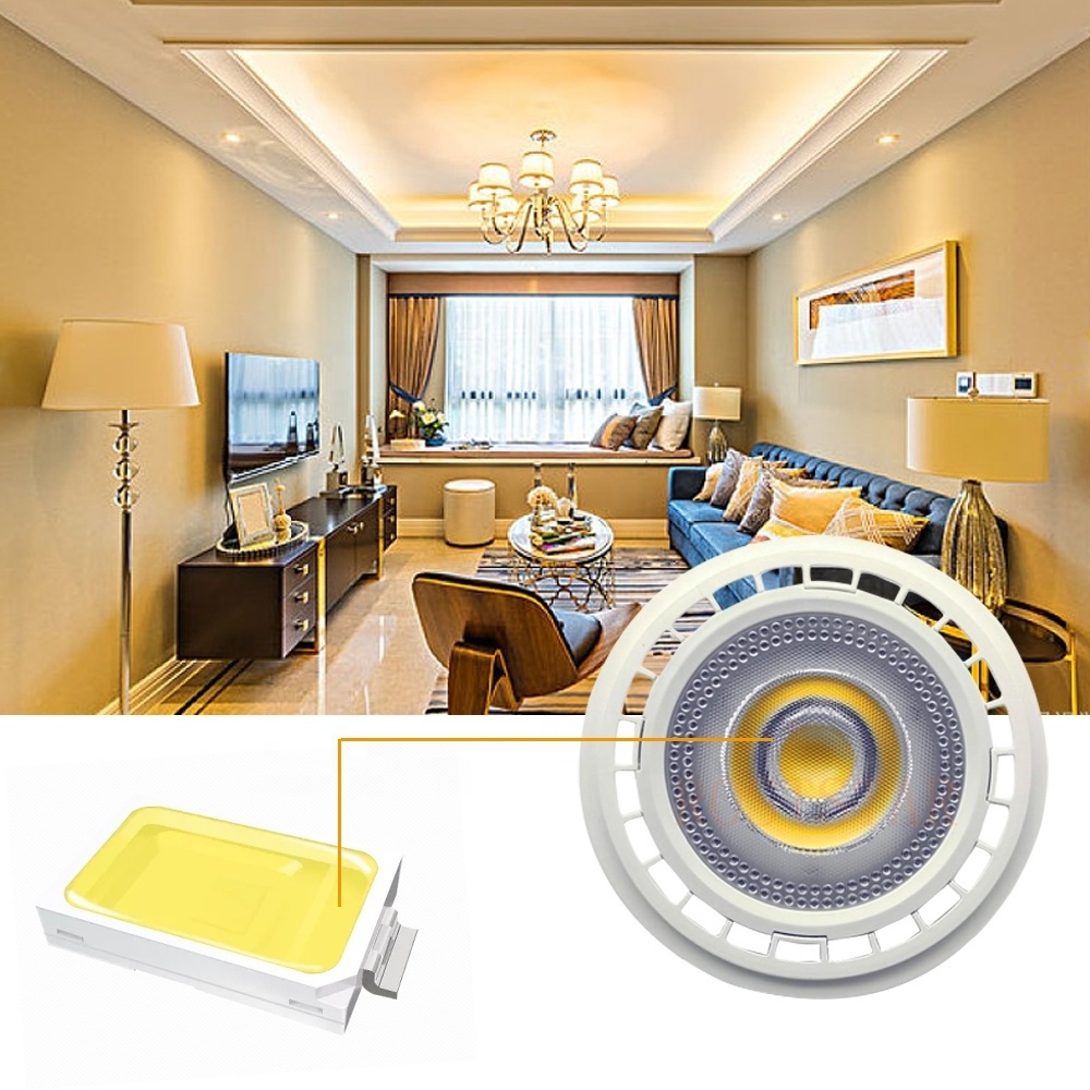 Ultra bright 9-15w AR111 led  bulb G53 GU10 base spotlight 12V-265v AR111 downlight dimmable light recessed ceiling light source