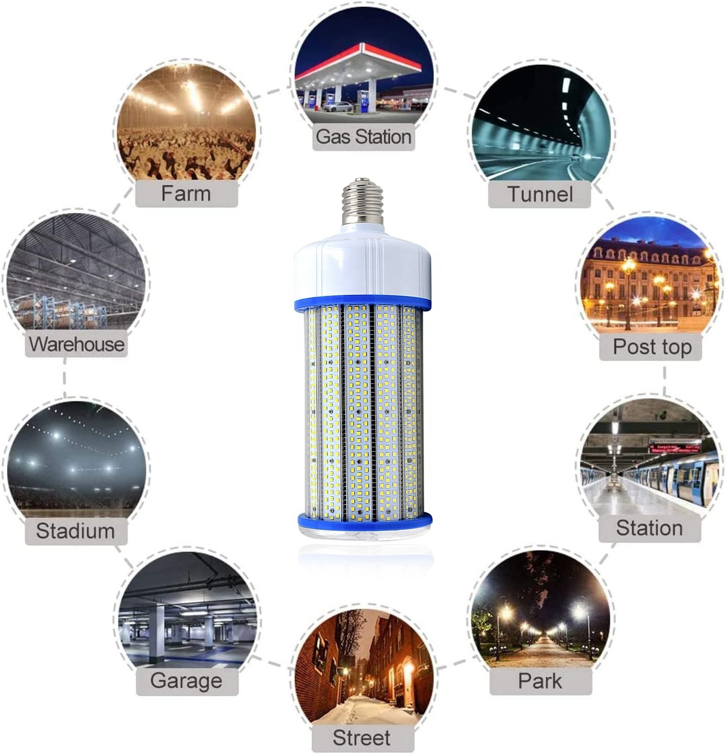 Street lamp replacement bulb 100W LED corn Retrofit light IP65 waterproof street light E40 E27 indoor outdoor lighting