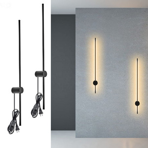 12W LED Wall Sconces Warm White Wall Lights With  Plug in Cord  Mounted Lamp for Living Room Bedroom