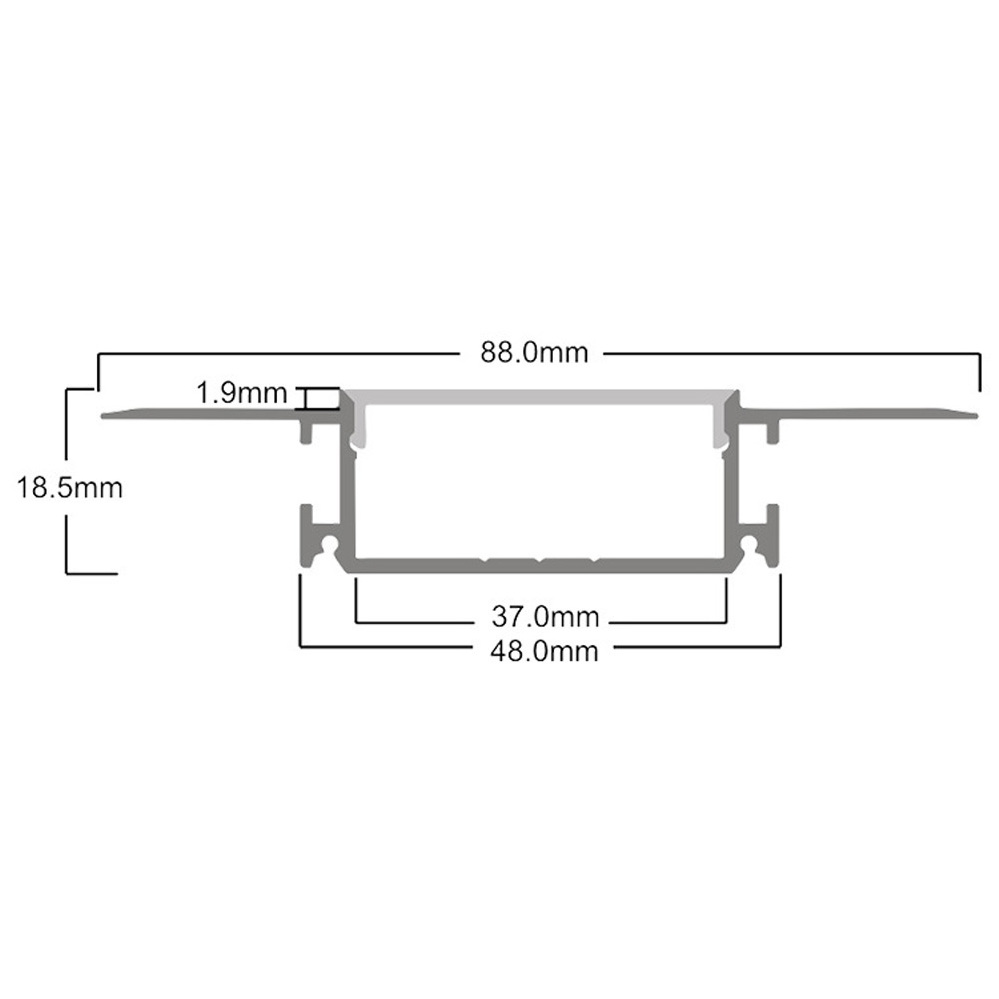 Recessed corner Line Light Housing Kit Aluminum Alloy light slot led light with ceiling 12v/24vLED linear bar