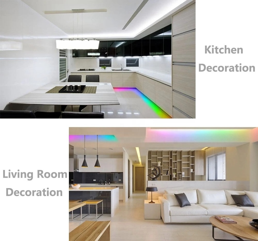 RGB hard aluminum LED strip Light DC5V Living room landscape light kitchen lighting colorful Led Cabinet Lamp