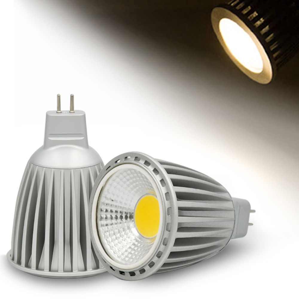 Indoor MR16 GU10 GU5.3 12v LED Spotlight COB Bulb Dimmable Lighting Fixture 3W 5W 7W Die Casting Aluminum Spot Light