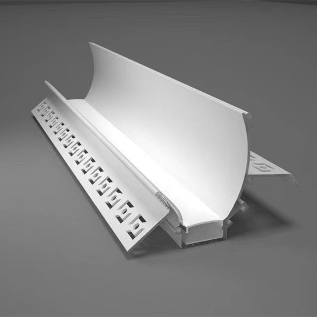 Aluminium Profile With Milky Diffuser Cover For Gypsum Drywall Ceiling 12v/24v Recessed LED Linear Bar Light