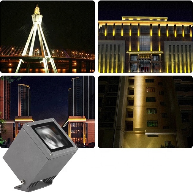 Outdoor architectural landscape lighting 10W dmx facade led wall washer spotlight AC220V warm white dimmable exterior floodlight