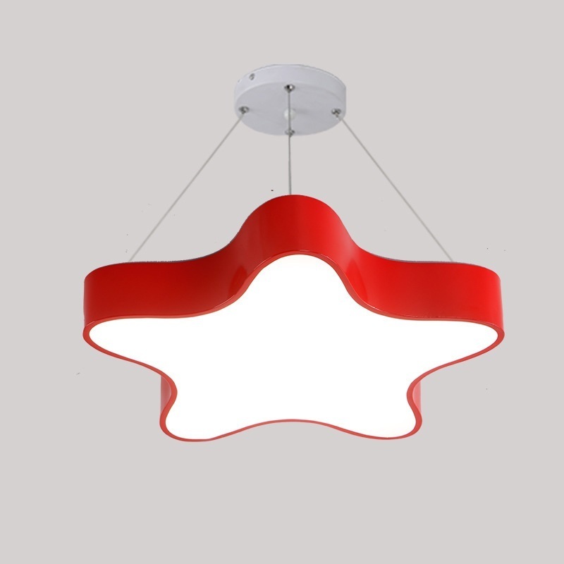 Colorful five-pointed star kindergarten chandelier daycare lighting star pendant light children's classroom led pendant lamp