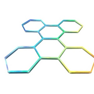 Led Hexagon Garage Light Colorful Decoration Gaming Rhythm Ambient light gym workshops carwash room shop RGB Ceiling light