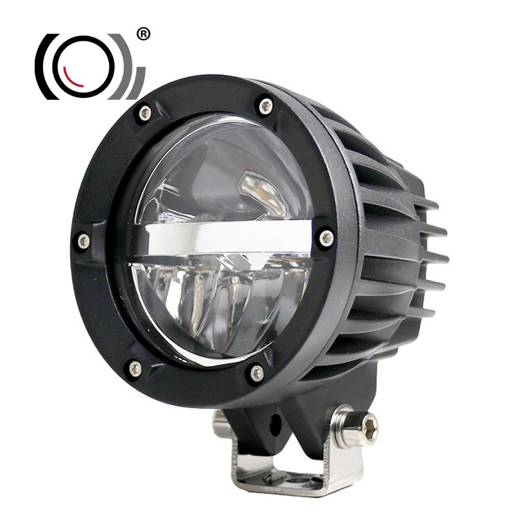 2022 New High Low Beam Led Fog Lamp 6500K 4300K Dual Color 24 Volt 50W SUV ATV 12V Round 4 inch Off Road Mini Led Driving Light