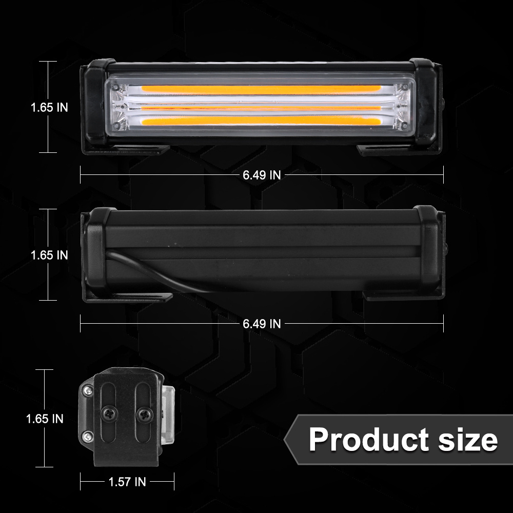 2021 hotsell Led cob   double color flash 12V 12W warning lights car strobe lights  for front grille deck emergency vehicle