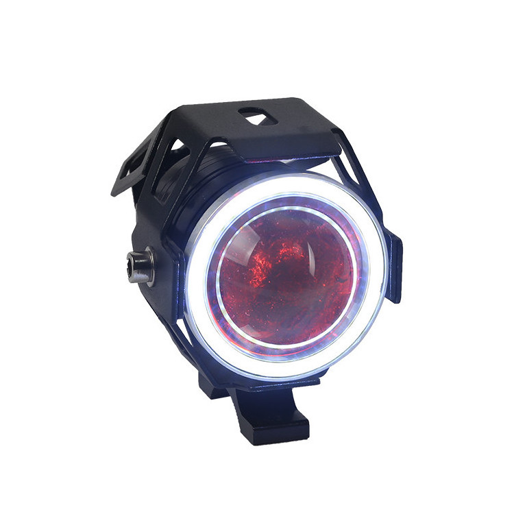 12v car aluminium  lens  with angel eye led motorcycle light / led  headlight projector  for motorcycle