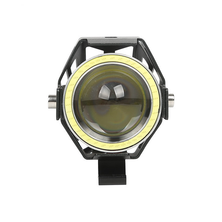 12v car aluminium  lens  with angel eye led motorcycle light / led  headlight projector  for motorcycle