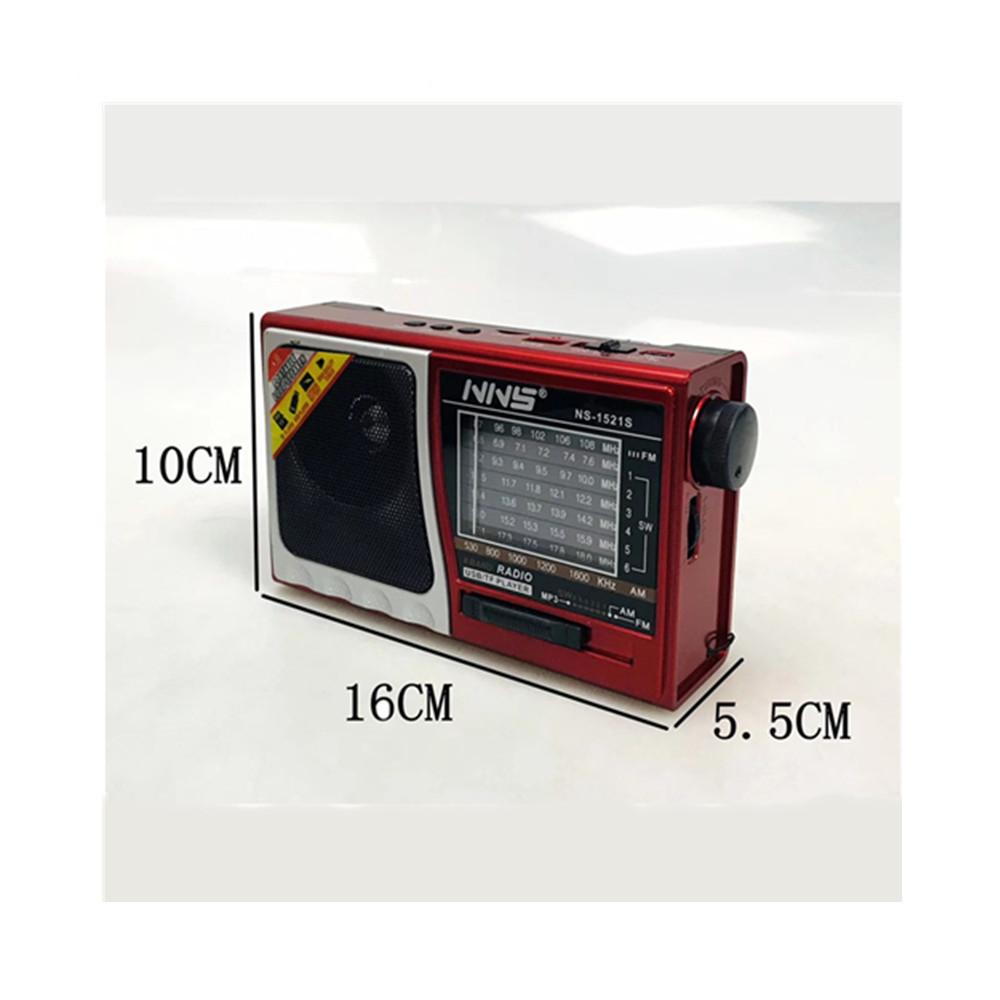 NS- 1521S FM AM SW1-6 8 Band Vintage Retro Radio Rechargeable Radio With USB SD TF Mp3 and Solar panel