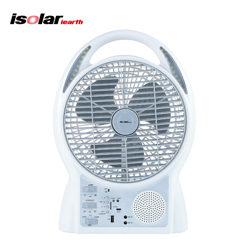 Camping Portable Mini Usb Solar  Electric Fan Led Rechargeable Bt Speaker Small Desk Fans Mini Fan Portable