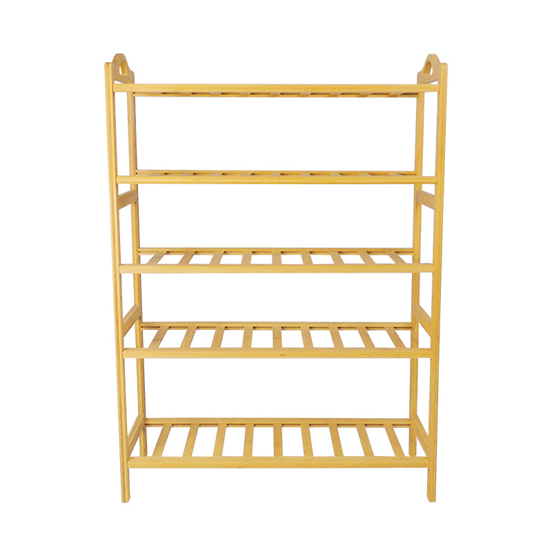 Bamboo Shoe Rack 5-Tier Entryway Shoe Shelf Storage Organizer Free Standing Shelves