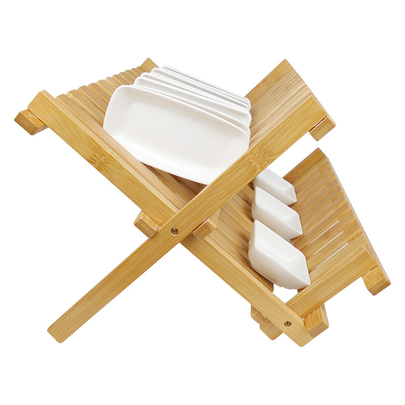 High Quality Bamboo Wood Dish Rack 3 Tier Dish Rack