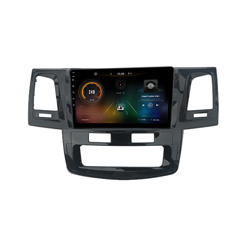 9 inch UV black good-quality car dvd player wireless carplay stereo android screen for TOYOTA Fortuner 2008-2014 Auto AC