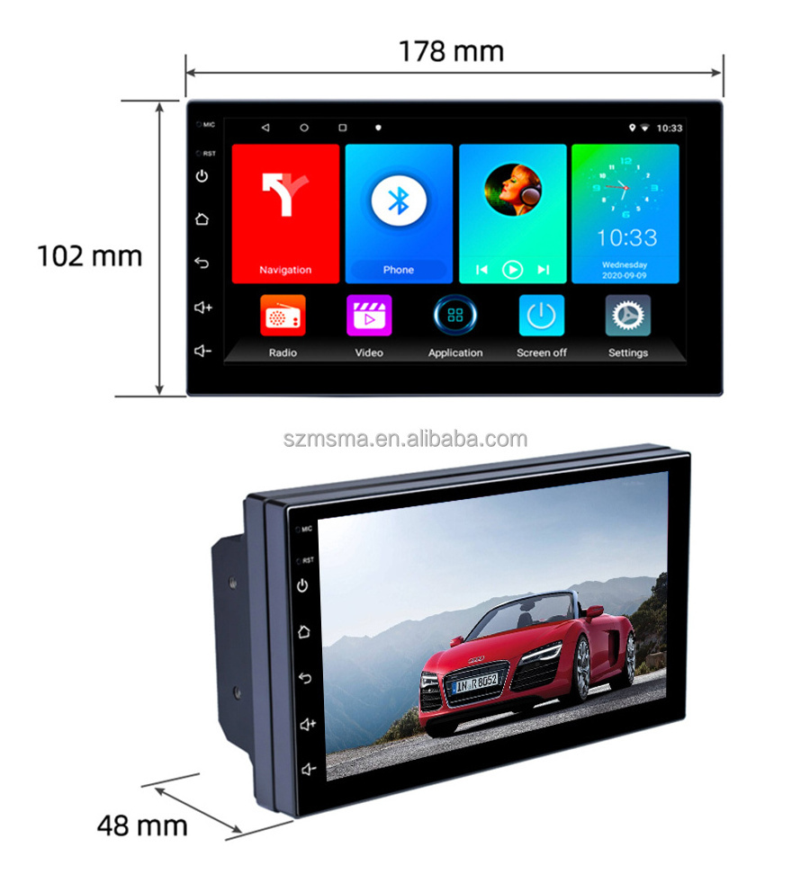 7 Inch Touch Screen Android Stereo Car DVD MP5 Player 1 Din 2 Din DVD Player GPS Navigation For Universal Multimedia Video