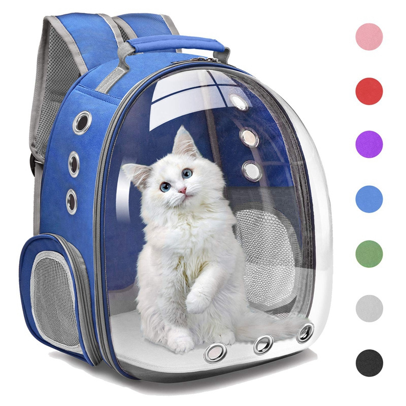 Customs outdoor light transparent window breathable travel Space Capsule Carrier Small Animal carrying Cat Bag pet backpack