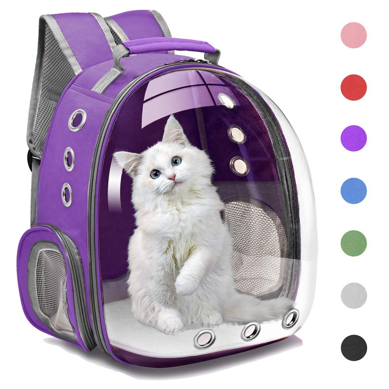 Customs outdoor light transparent window breathable travel Space Capsule Carrier Small Animal carrying Cat Bag pet backpack