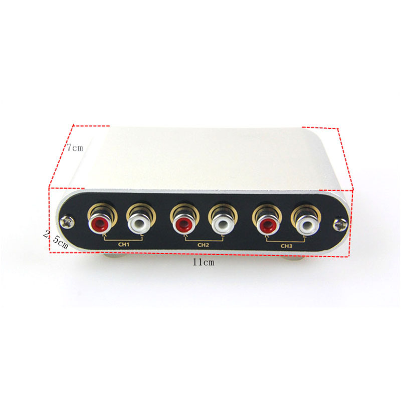 3 Input 1 Output / 1 Input 3 Output RCA Audio Input Signal Selector Remote Switch For Amplifier with Remote Control