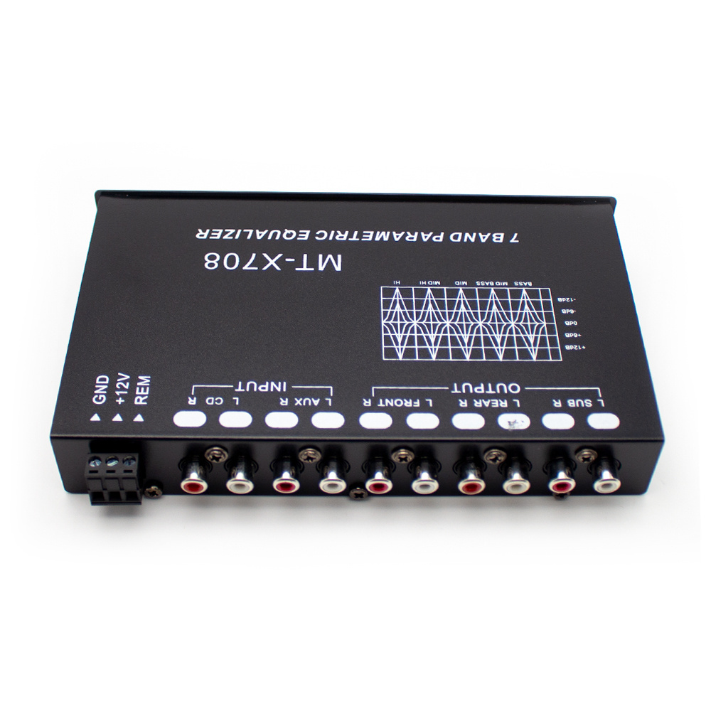 PACKBOXPRICE 7 Segment Equalizer Car Audio EQ Tuning Crossover Amplifier Car Equalizer DC 12V D3-008