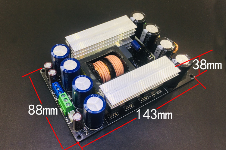 PACKBOX LLC Soft Switch Power Amplifier Switching Power Supply board 1000W Dual Output Voltage Positive  Negative 60V80V voltage