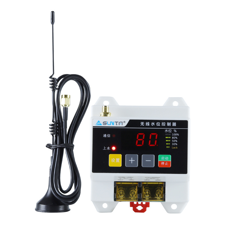 PACKBOX Wireless Remote Water Level ControllerPump Water Tank Tower 220V Liquid Level Remote Control Float Sensor Switch