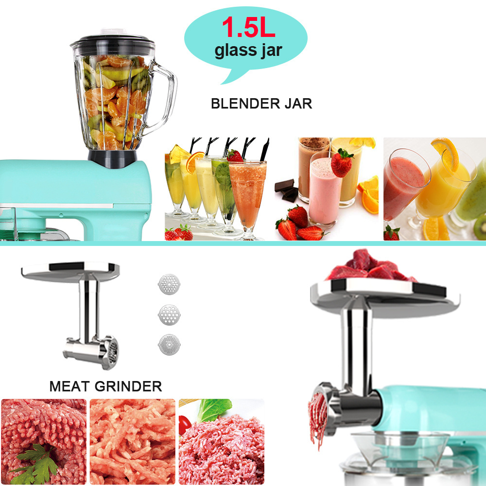 Food Mixer Cordless Mixer 1500W Multifunction Dough Stand Blender Mixer