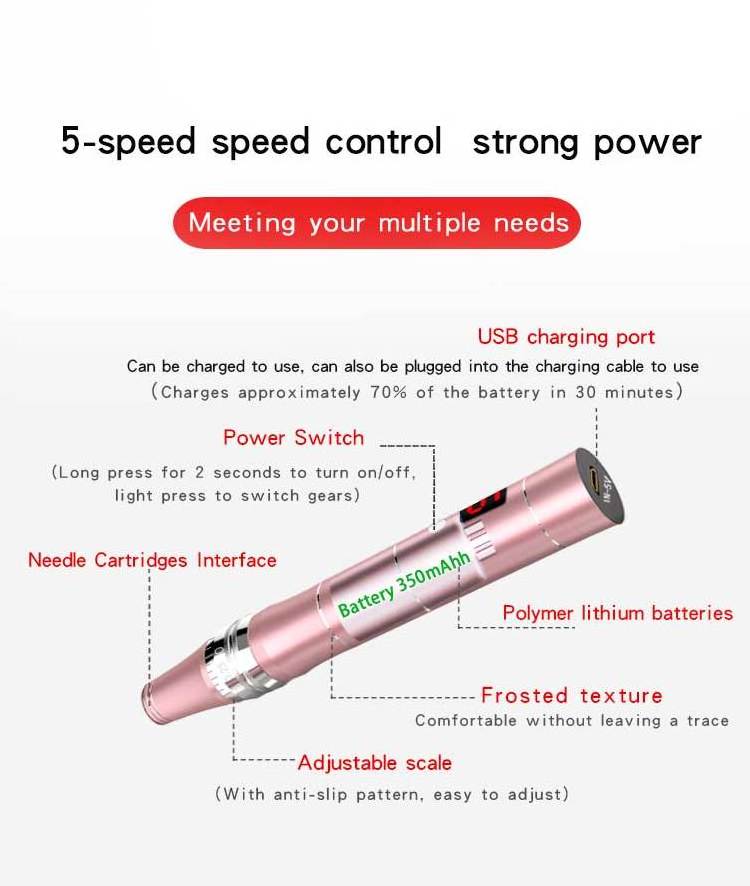 2023 Anti Flow Derma Pen Derma Stamp Electric Pen Microneedling Machine for Acne Scar Derma Pen